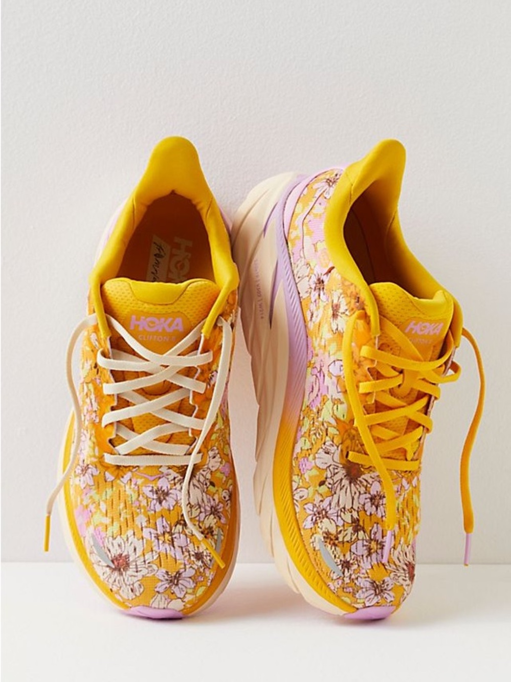 Hoka x Free People Golden Coast Floral Clifton 8 Shoes